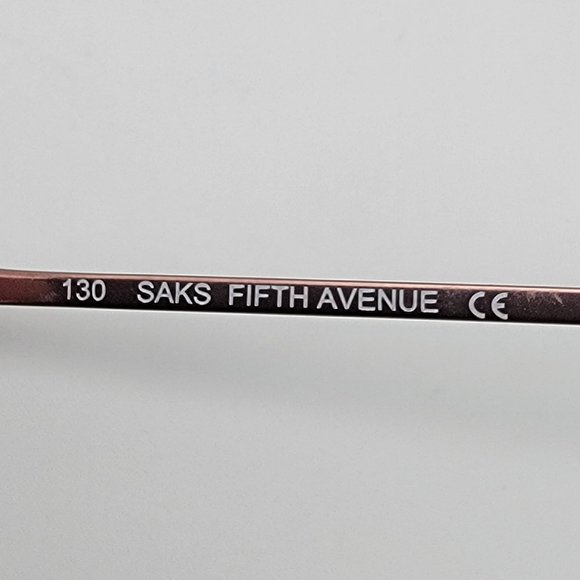 *SOLD* Saks Fifth Avenue Saks 284/T 68Q Pink Titanium Rimless Eyeglasses Frame - Picture 8 of 12